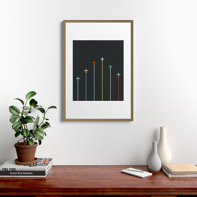 Retro Airplanes 06 Framed Art Print Gallery Image 18