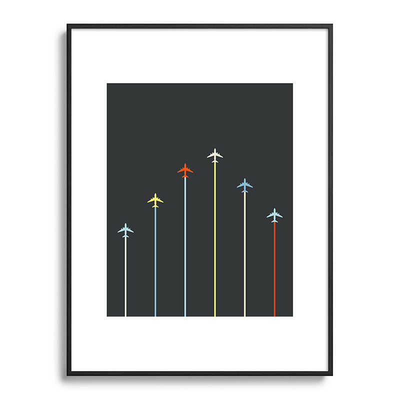 Retro Airplanes 06 Framed Art Print Gallery Image 115