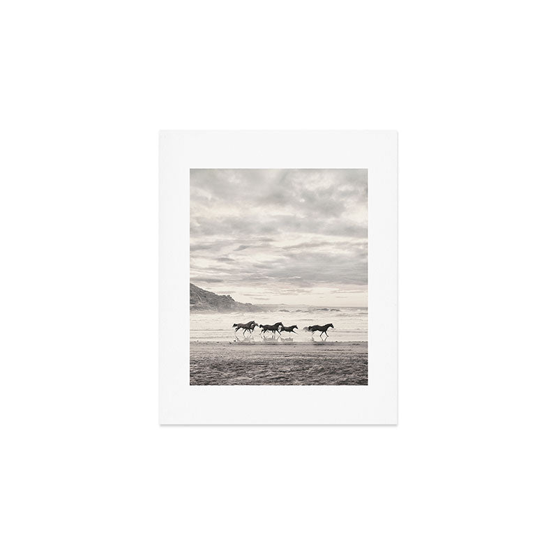 Horses on the Beach Art Print Gallery Image 1