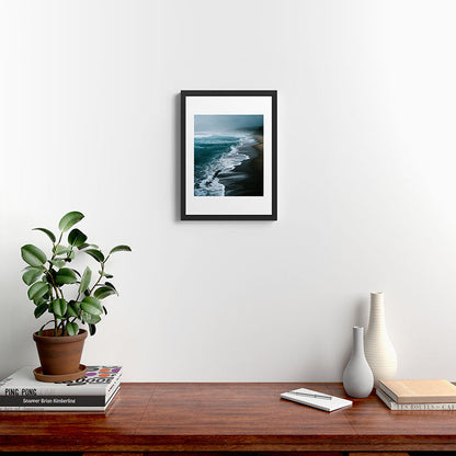 Misty Shoreline - Moody Ocean Photography Print Framed Art Print Gallery Image 3