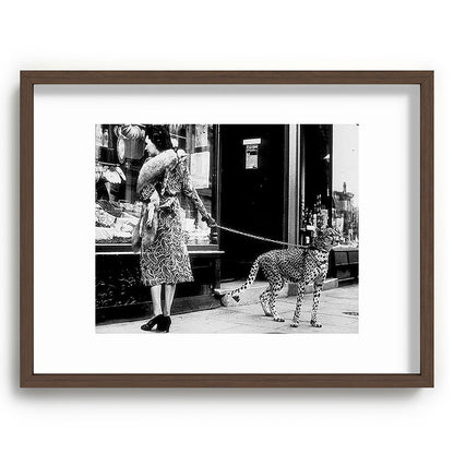 Woman Walking Pet Cheetah in London, 1939 Framed Art Print Gallery Image 67