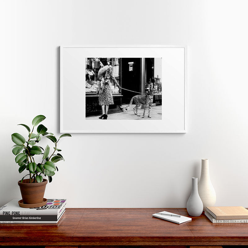 Woman Walking Pet Cheetah in London, 1939 Framed Art Print Gallery Image 27