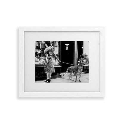 Woman Walking Pet Cheetah in London, 1939 Framed Art Print Gallery Image 51
