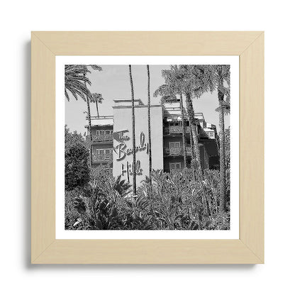 Beverly Hills Hotel, California black and white photograph / black and white photography Framed Art Print Gallery Image 68