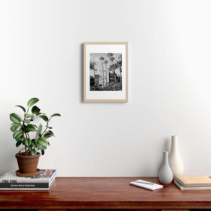 Beverly Hills Hotel, California black and white photograph / black and white photography Framed Art Print Gallery Image 23