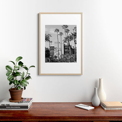 Beverly Hills Hotel, California black and white photograph / black and white photography Framed Art Print Gallery Image 28