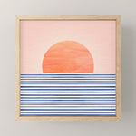 Summer Sunrise Minimal Abstract Landscape Mini Art Print Gallery Image 1