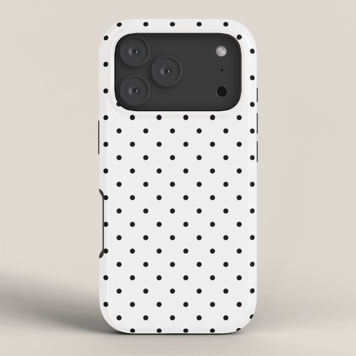 Small Black Polka dots Background iPhone Case Gallery Image 3