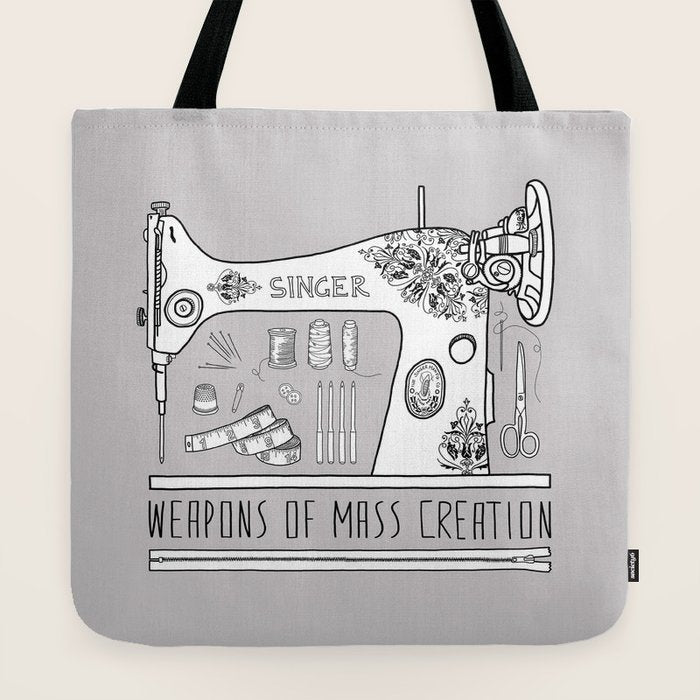 Weapons Of Mass Creation - Sewing Tote Bag Gallery Image 2