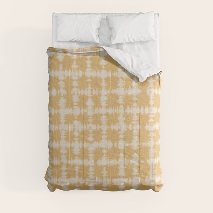 Tie dye checked in yellow Comforter Gallery Image 3