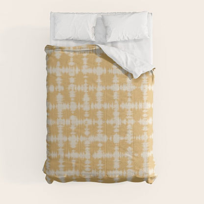 Tie dye checked in yellow Comforter Gallery Image 3