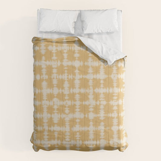 Tie dye checked in yellow Comforter Gallery Image 1
