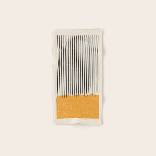 Mid Century Modern Minimalist Rothko Inspired Color Field With Lines Geometric Style Bath Towel Gallery Image 1