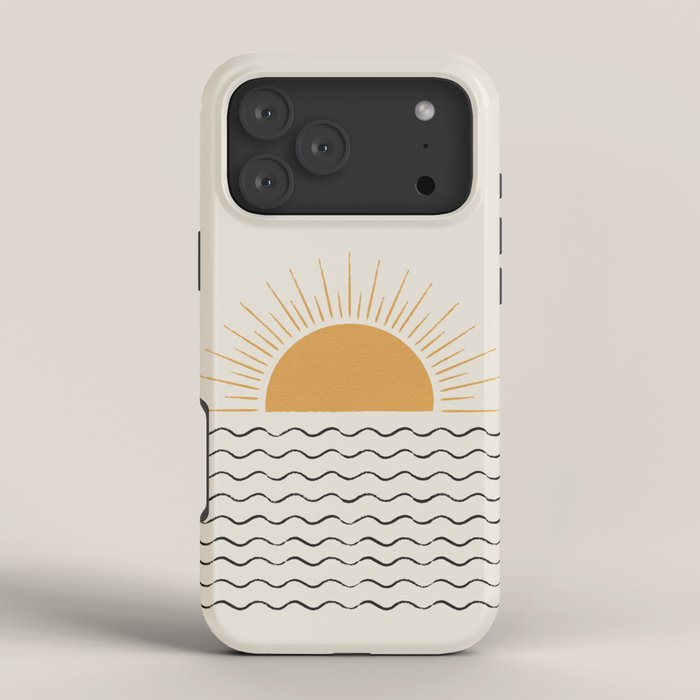 Sunrise Ocean - Mid Century Modern Style iPhone Case Gallery Image 4