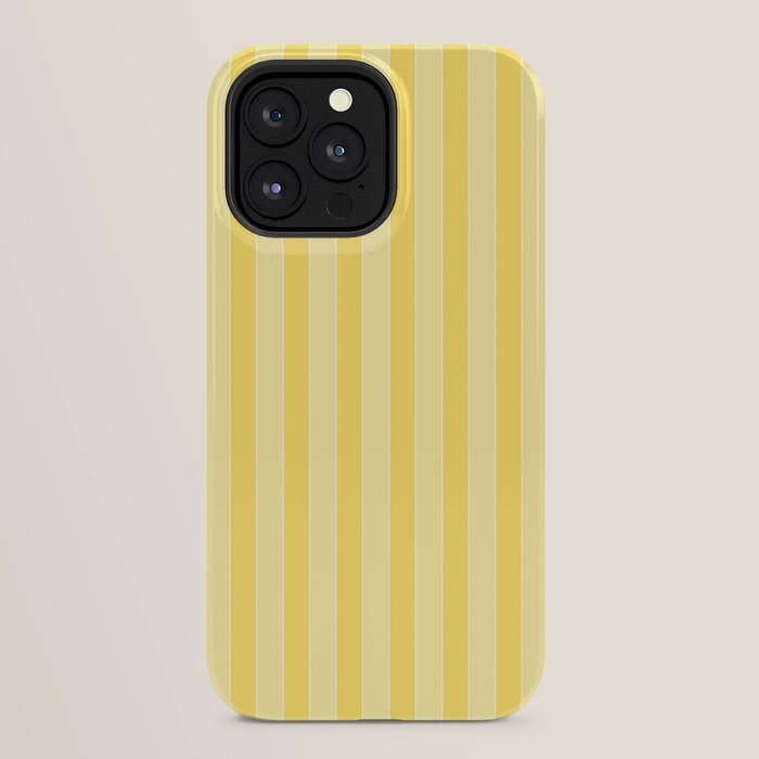 Contemporary Cottage Stripes Vertical Pattern in Yellow and White iPhone Case Gallery Image 32