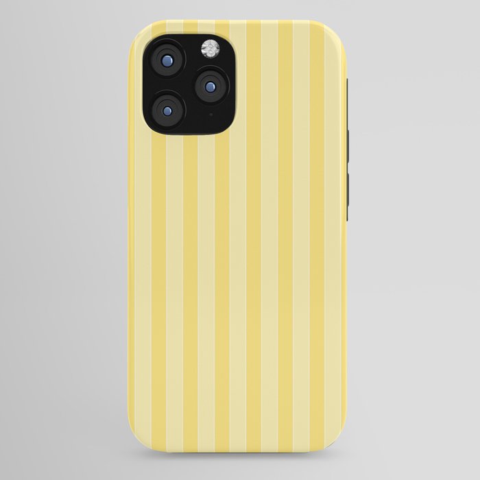 Contemporary Cottage Stripes Vertical Pattern in Yellow and White iPhone Case Gallery Image 44