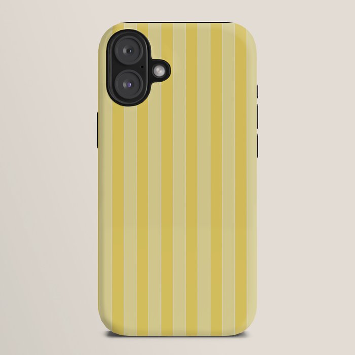 Contemporary Cottage Stripes Vertical Pattern in Yellow and White iPhone Case Gallery Image 10