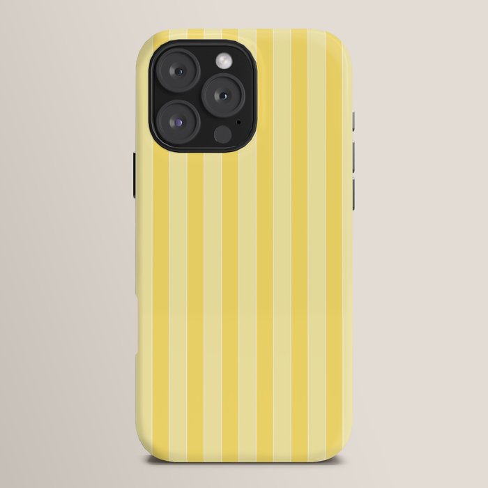 Contemporary Cottage Stripes Vertical Pattern in Yellow and White iPhone Case Gallery Image 16