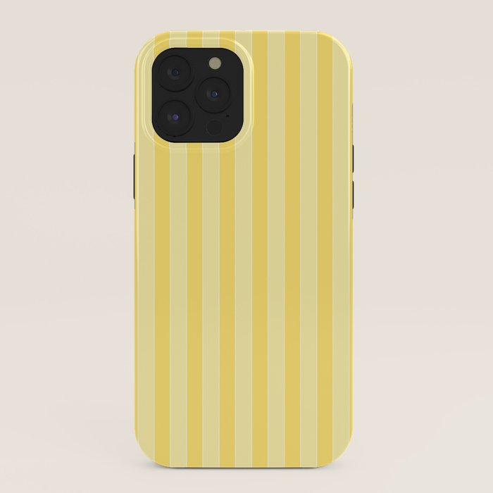 Contemporary Cottage Stripes Vertical Pattern in Yellow and White iPhone Case Gallery Image 40
