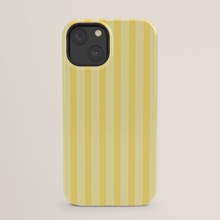 Contemporary Cottage Stripes Vertical Pattern in Yellow and White iPhone Case Gallery Image 29