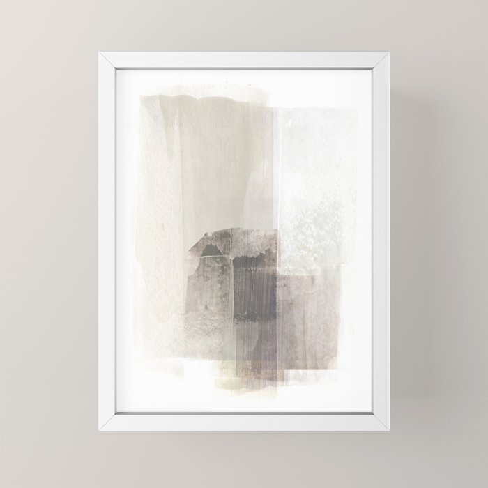 Beige and Brown Minimalist Abstract Painting Mini Art Print Gallery Image 4