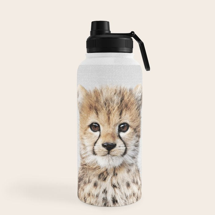 Baby Cheetah - Colorful Water Bottle Gallery Image 5