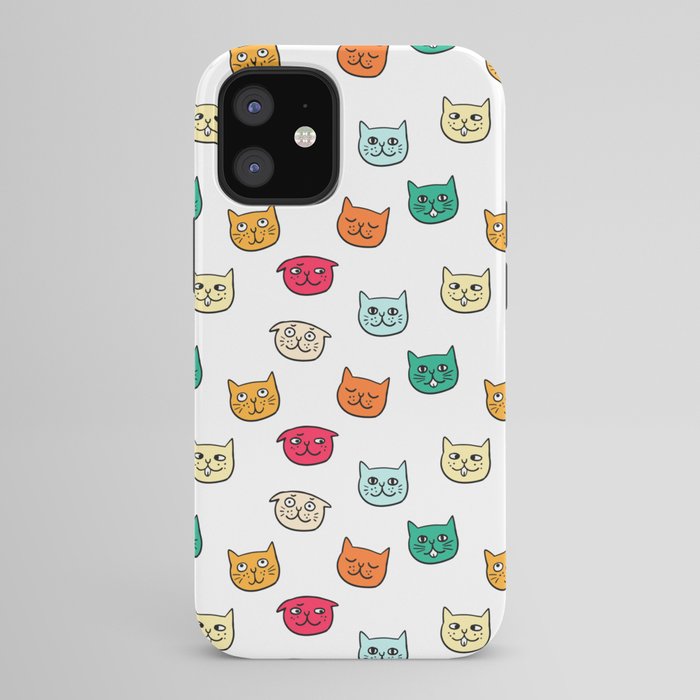 Cat heads in colors iPhone Case Gallery Image 42