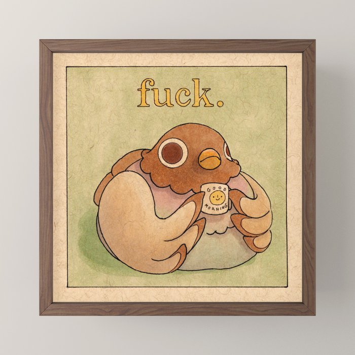 'Fuck' Pigeon 06 Mini Art Print Gallery Image 2