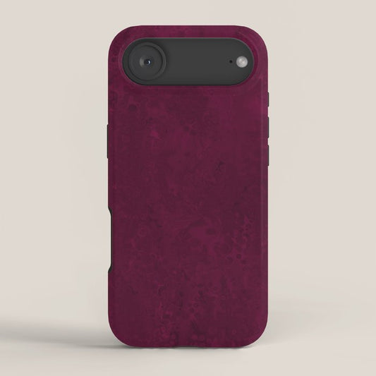 Hand painted modern abstract burgundy marble watercolor iPhone Case Gallery Image 2