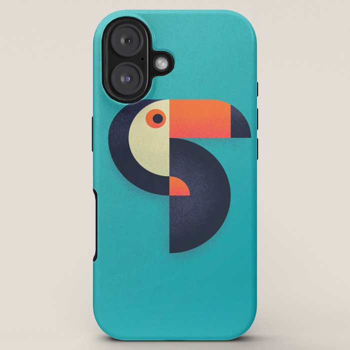 Toucan Geometric - Aqua iPhone Case Gallery Image 5