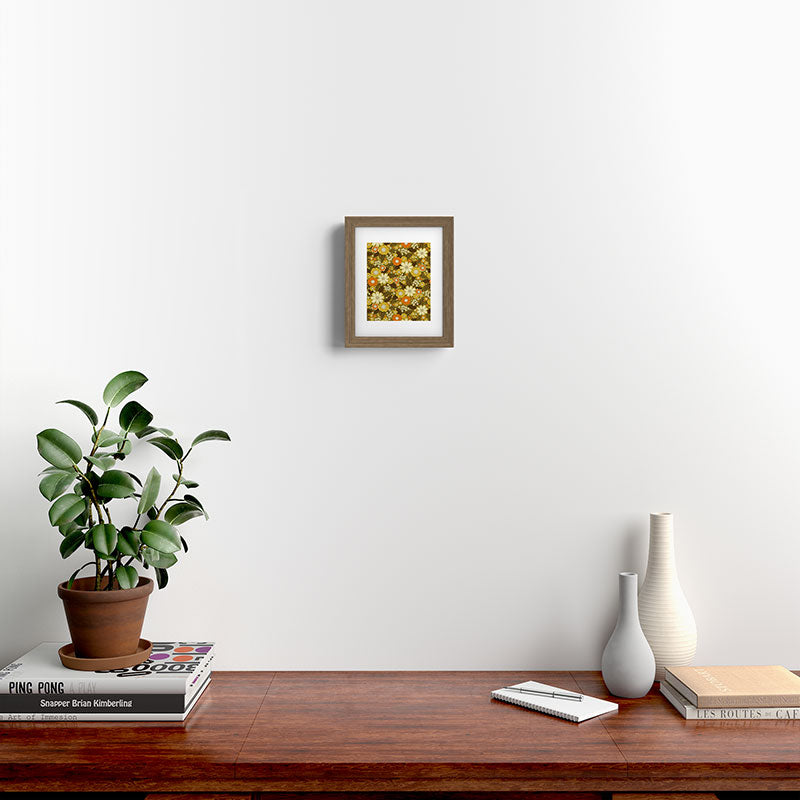1970s Retro/Vintage Floral Pattern Framed Art Print Gallery Image 10