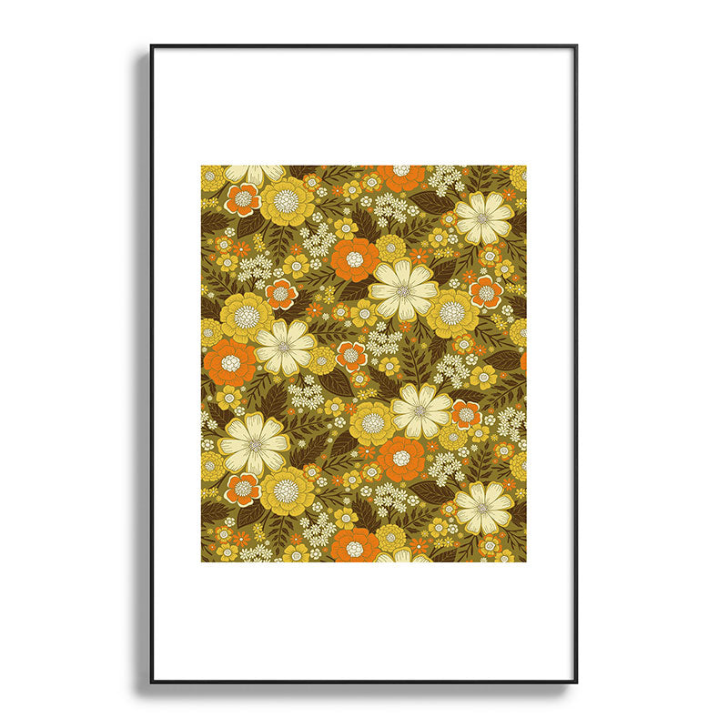 1970s Retro/Vintage Floral Pattern Framed Art Print Gallery Image 119