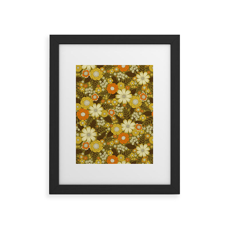 1970s Retro/Vintage Floral Pattern Framed Art Print Gallery Image 44