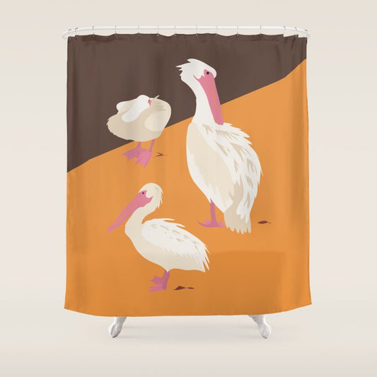 Pelicans Shower Curtain Gallery Image 1