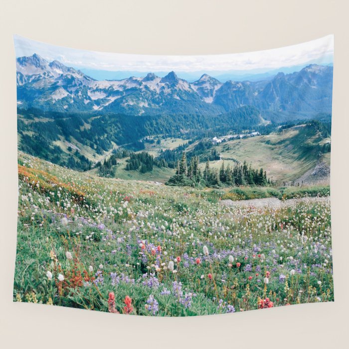 Wildflower Meadow Wall Tapestry Gallery Image 2