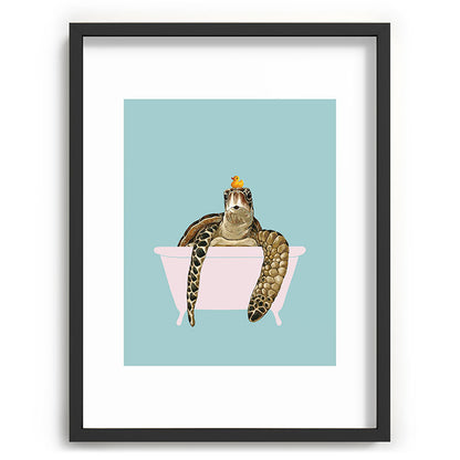 Sea Turtle in Bathtub Framed Art Print Gallery Image 84