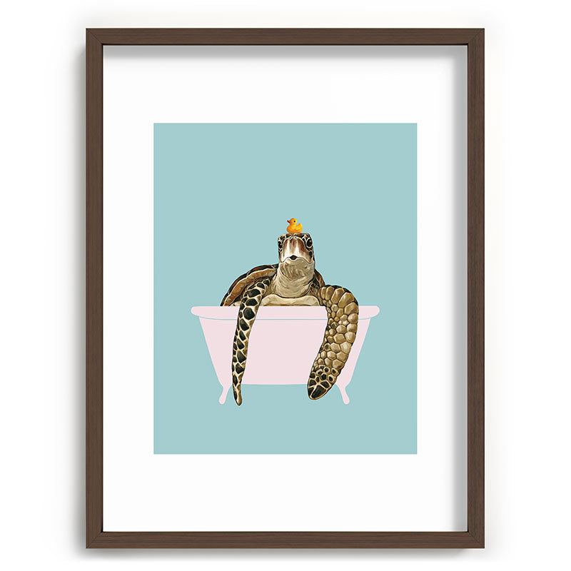 Sea Turtle in Bathtub Framed Art Print Gallery Image 92