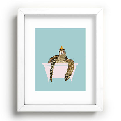 Sea Turtle in Bathtub Framed Art Print Gallery Image 104