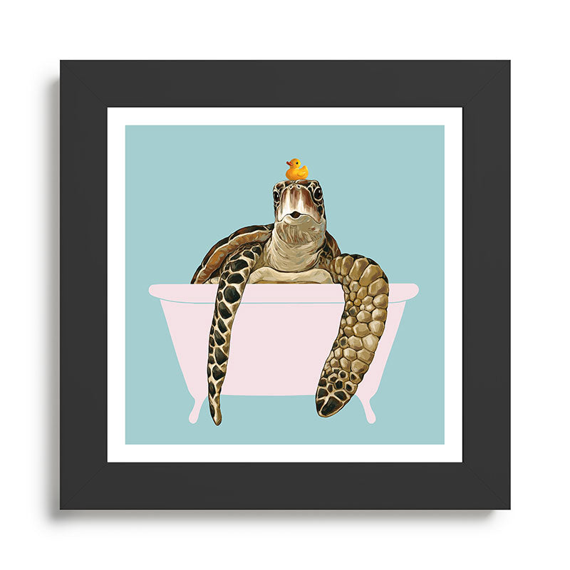 Sea Turtle in Bathtub Framed Art Print Gallery Image 46