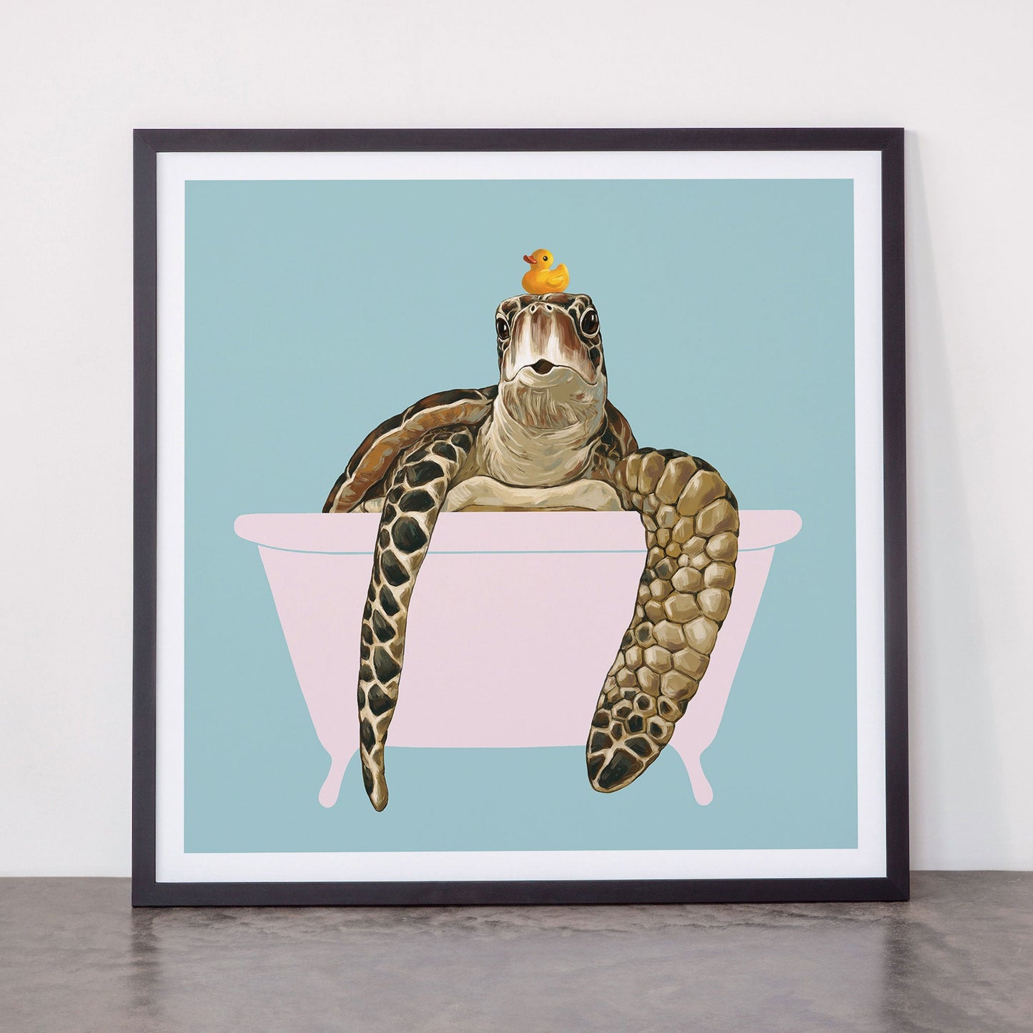 Sea Turtle in Bathtub Framed Art Print Gallery Image 55