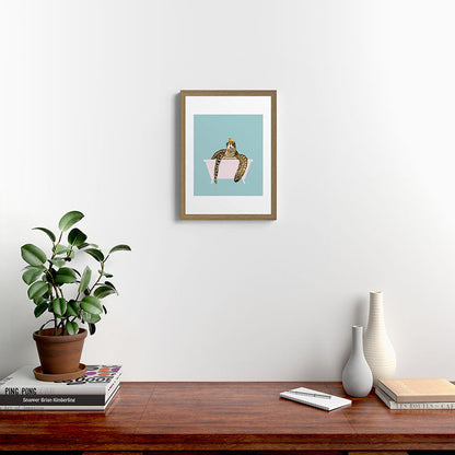 Sea Turtle in Bathtub Framed Art Print Gallery Image 14
