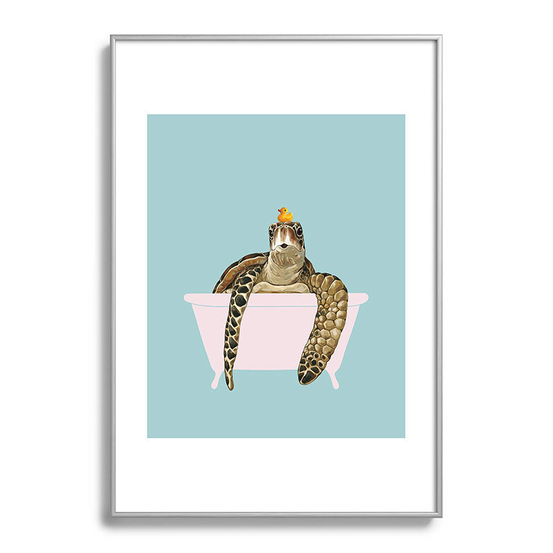 Sea Turtle in Bathtub Framed Art Print Gallery Image 132