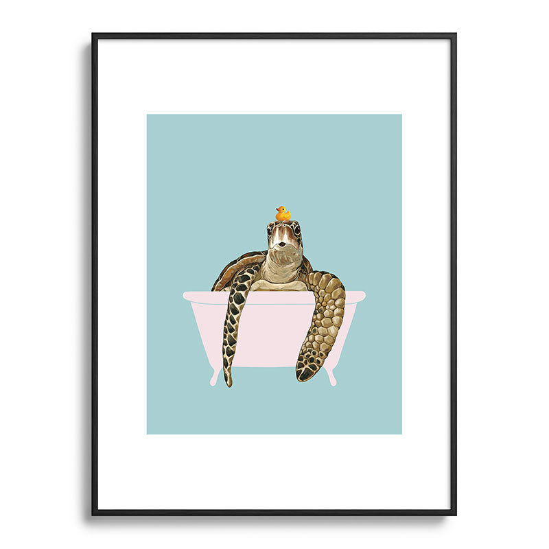 Sea Turtle in Bathtub Framed Art Print Gallery Image 115