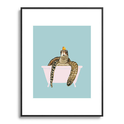 Sea Turtle in Bathtub Framed Art Print Gallery Image 115