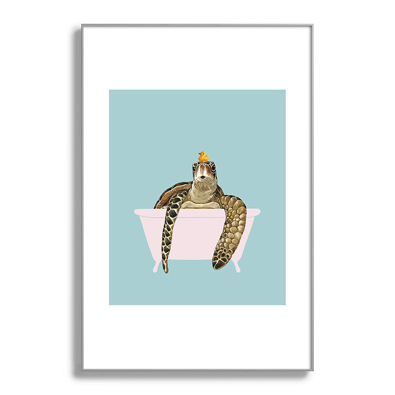 Sea Turtle in Bathtub Framed Art Print Gallery Image 137
