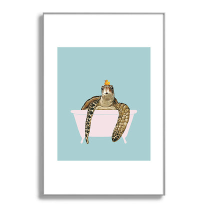 Sea Turtle in Bathtub Framed Art Print Gallery Image 137