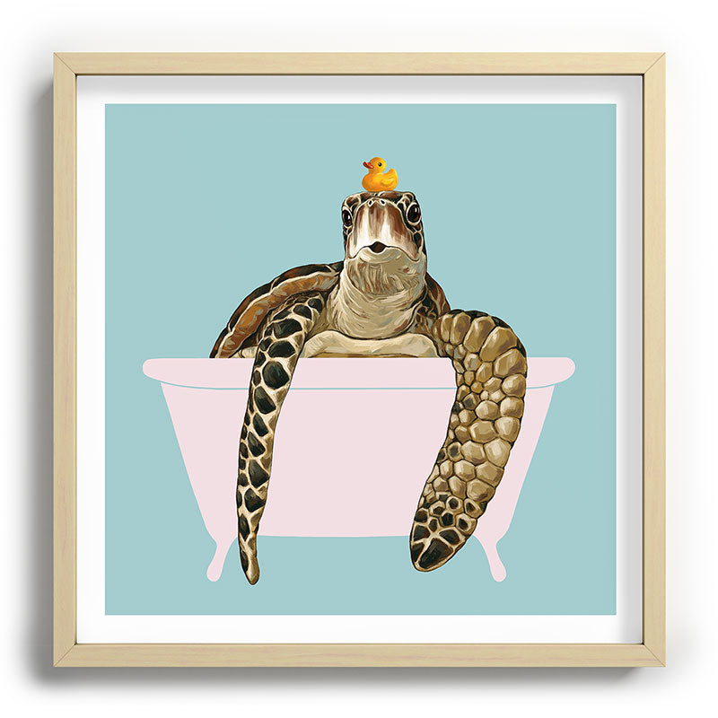 Sea Turtle in Bathtub Framed Art Print Gallery Image 109