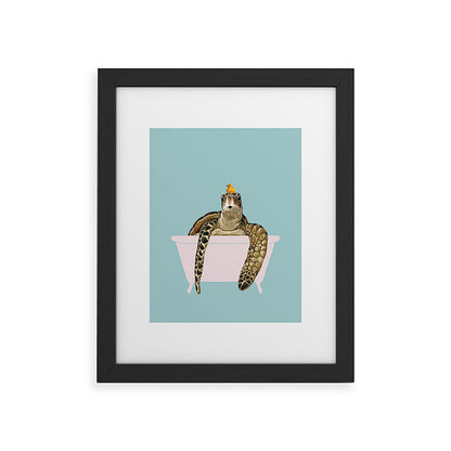 Sea Turtle in Bathtub Framed Art Print Gallery Image 45