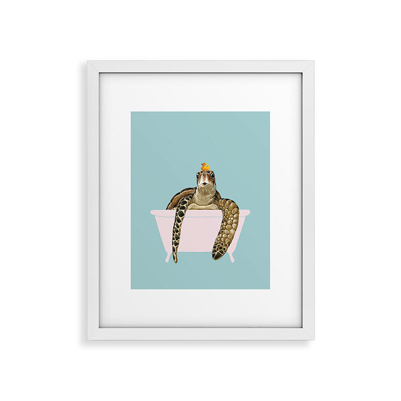 Sea Turtle in Bathtub Framed Art Print Gallery Image 30