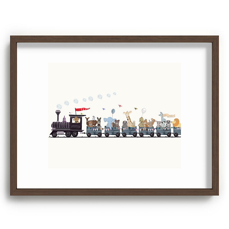 big little nursery nature train Framed Art Print Gallery Image 91